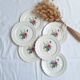 Assiettes à desserts à fleurs vintage