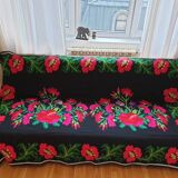 Vintage floral sofa cover, bedspread made by hand 200x150cm in Romania