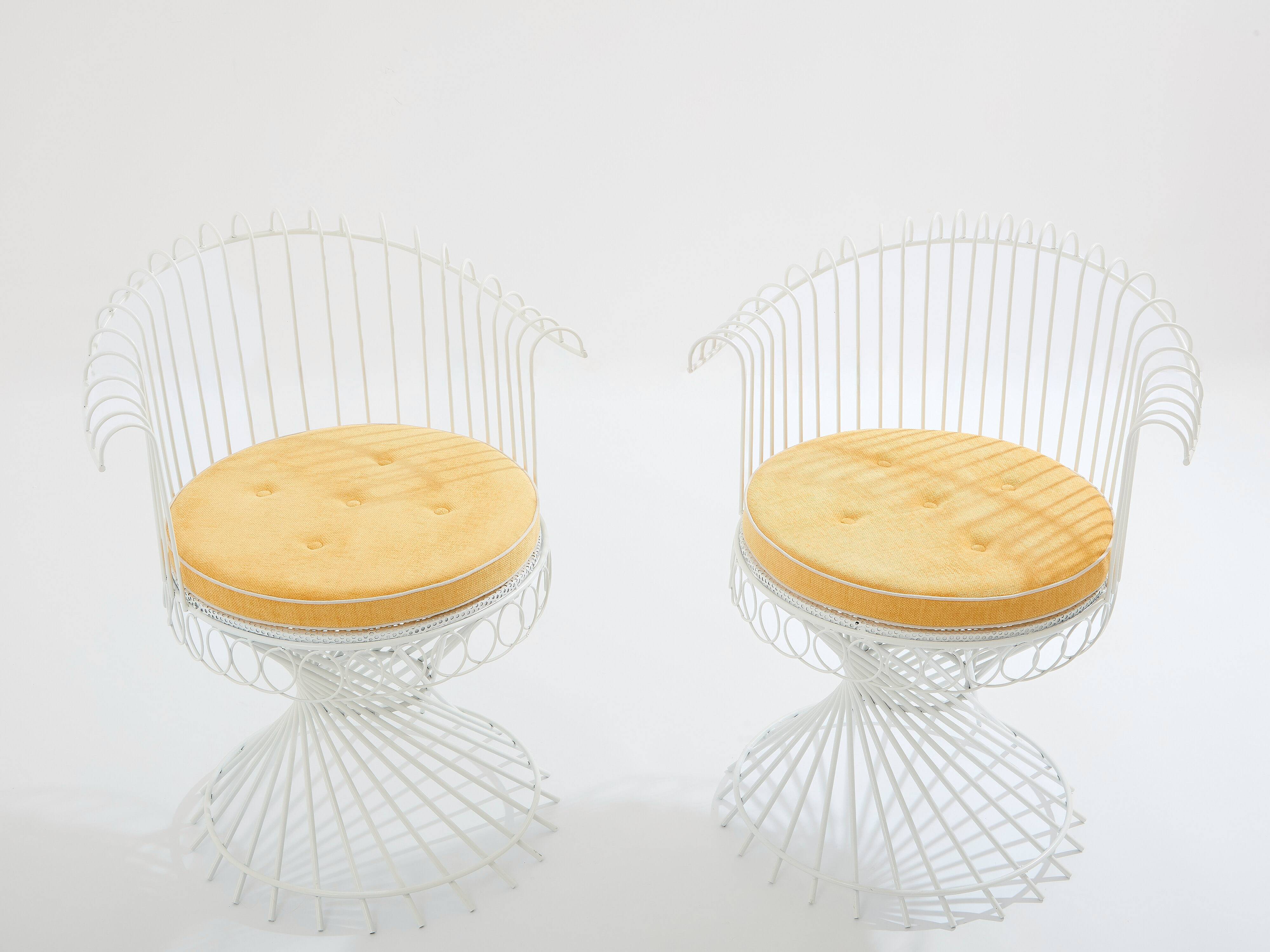 Mathieu Matégot paire de fauteuils Anthéor 1950s