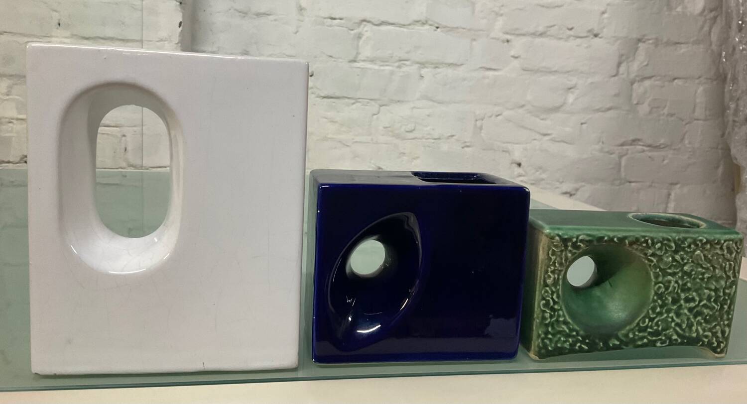 Trio of vintage ceramic vases