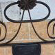 Entrance hall with black wrought iron mirror, renovated, 180 x 55 cm
