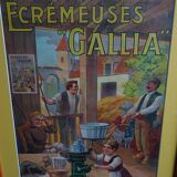 Affiche originale  écremeuses  Gallia 1920