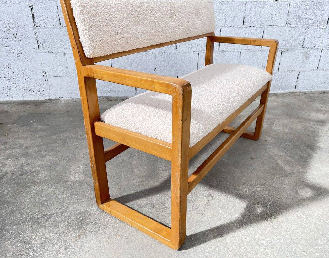 Vintage oak bench from the 1950s