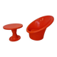 Skopa Lounge Chair and Table, Ole Gjerløv Knudsen & Torben Lind, Ikea, 1970s