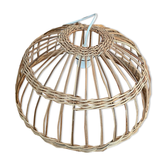 Vintage wicker pendant lamp