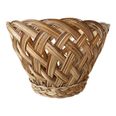 Woven wicker planter