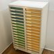 Vintage sorting furniture from the 70s / 30 drawers - industrial / workshop / haberdashery