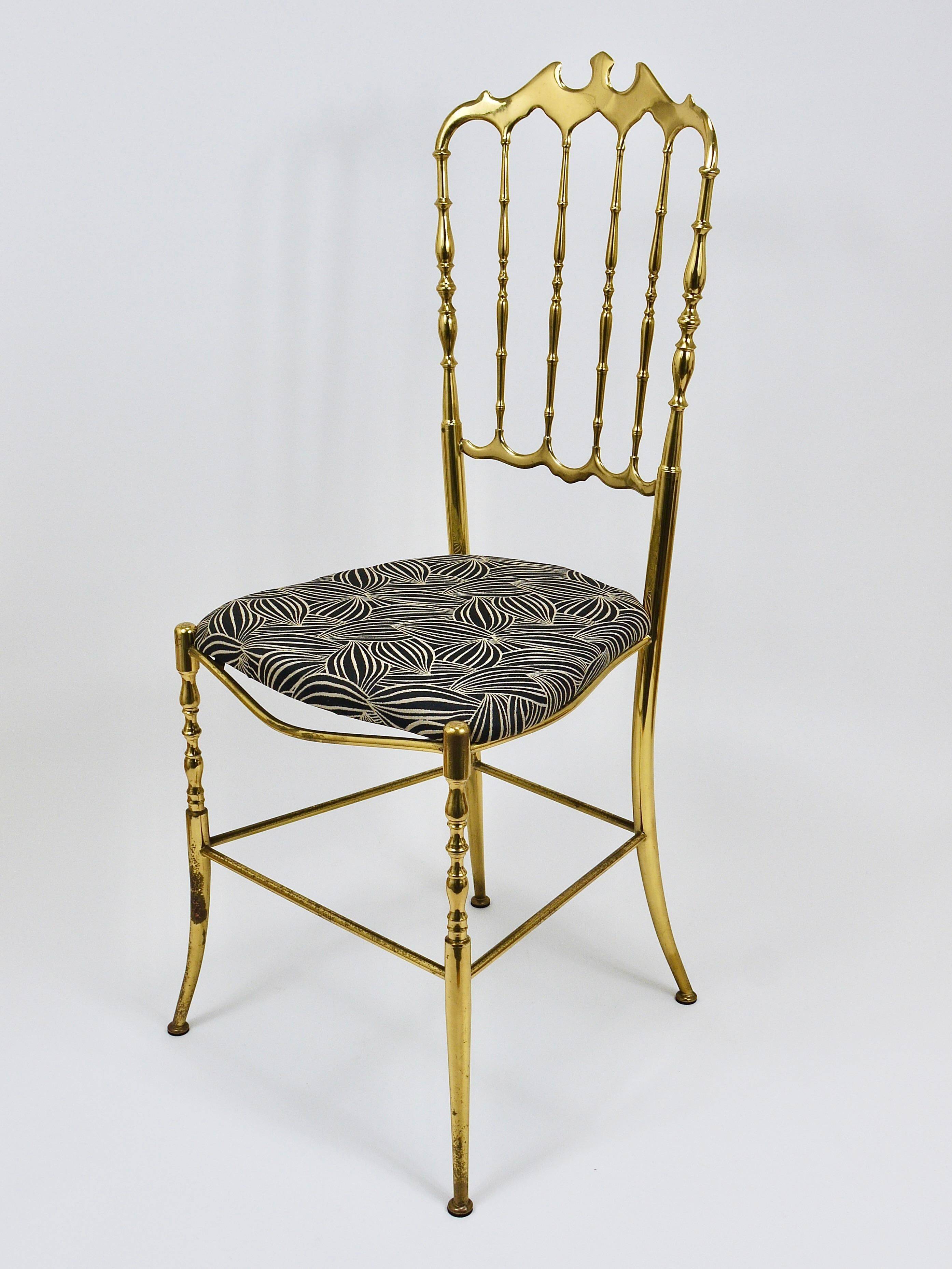 Mid-Century Chiavari Chair in Brass by Giuseppe Gaetano Descalzi, Italy, 1950s