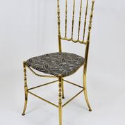 Mid-Century Chiavari Chair in Brass by Giuseppe Gaetano Descalzi, Italy, 1950s