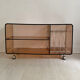 Hifi furniture in vintage smoked plexiglass 70's