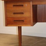 Bureau scandinave double face en teck, 1960