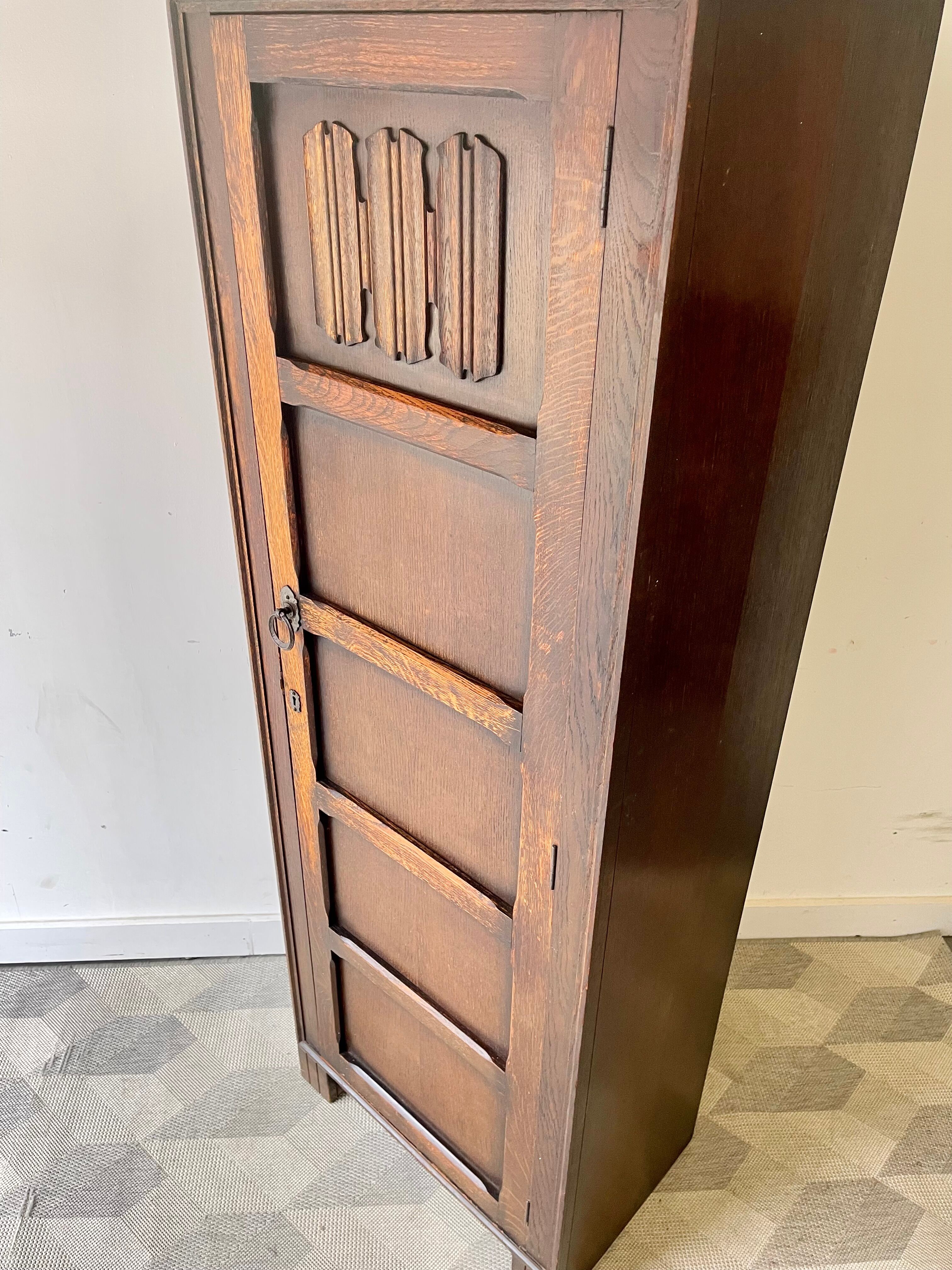 Vintage single art deco wardrobe
