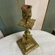 Large old gilded bronze candlestick