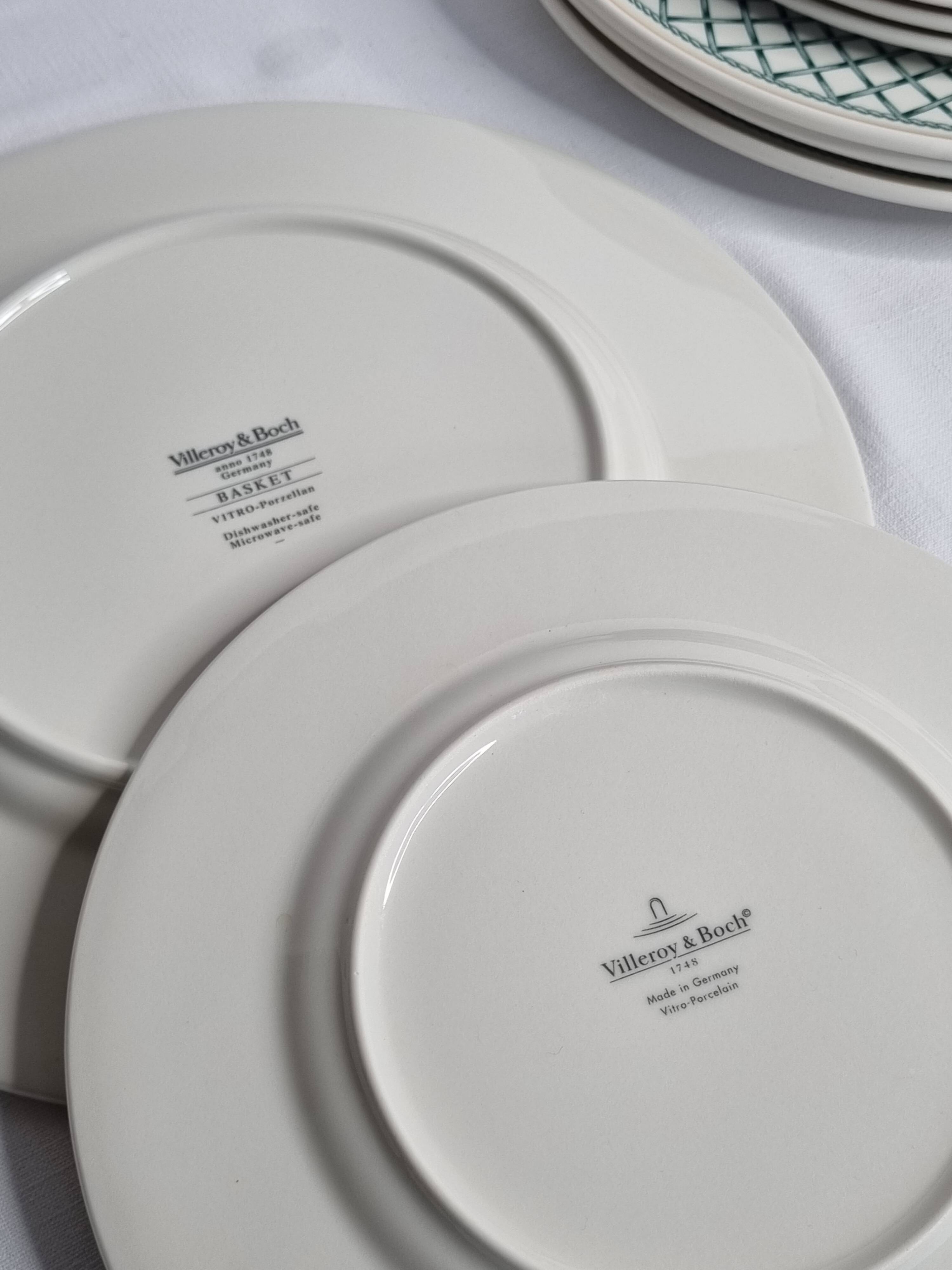 Set of 8 Villeroy & Boch “Basket” Model Plates