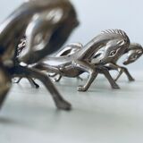 6 knife holders art deco horses