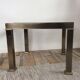 Table basse vintage en laiton et verre biseauté