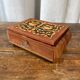 “Birds” marquetry box with mirror