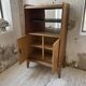 Meuble de rangement secrétaire chêne années 60