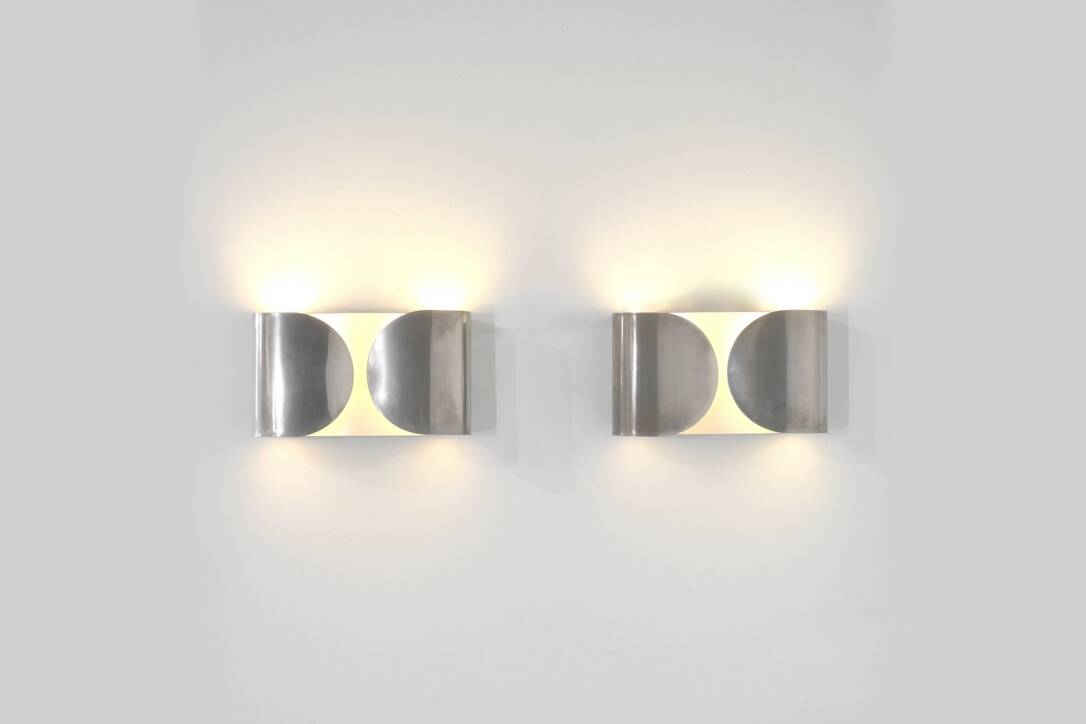 Wall sconces "Flogio" by Tobia & Afra Scarpa for Flos, Italy 1960s.