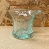 Series 5 old punch sangria glasses médicis vintage bubble blown glass