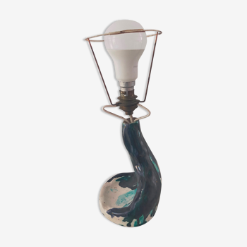 Pied de lampe vintage en céramique Vallauris