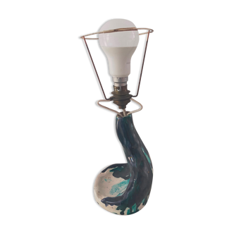 Pied de lampe vintage en céramique Vallauris