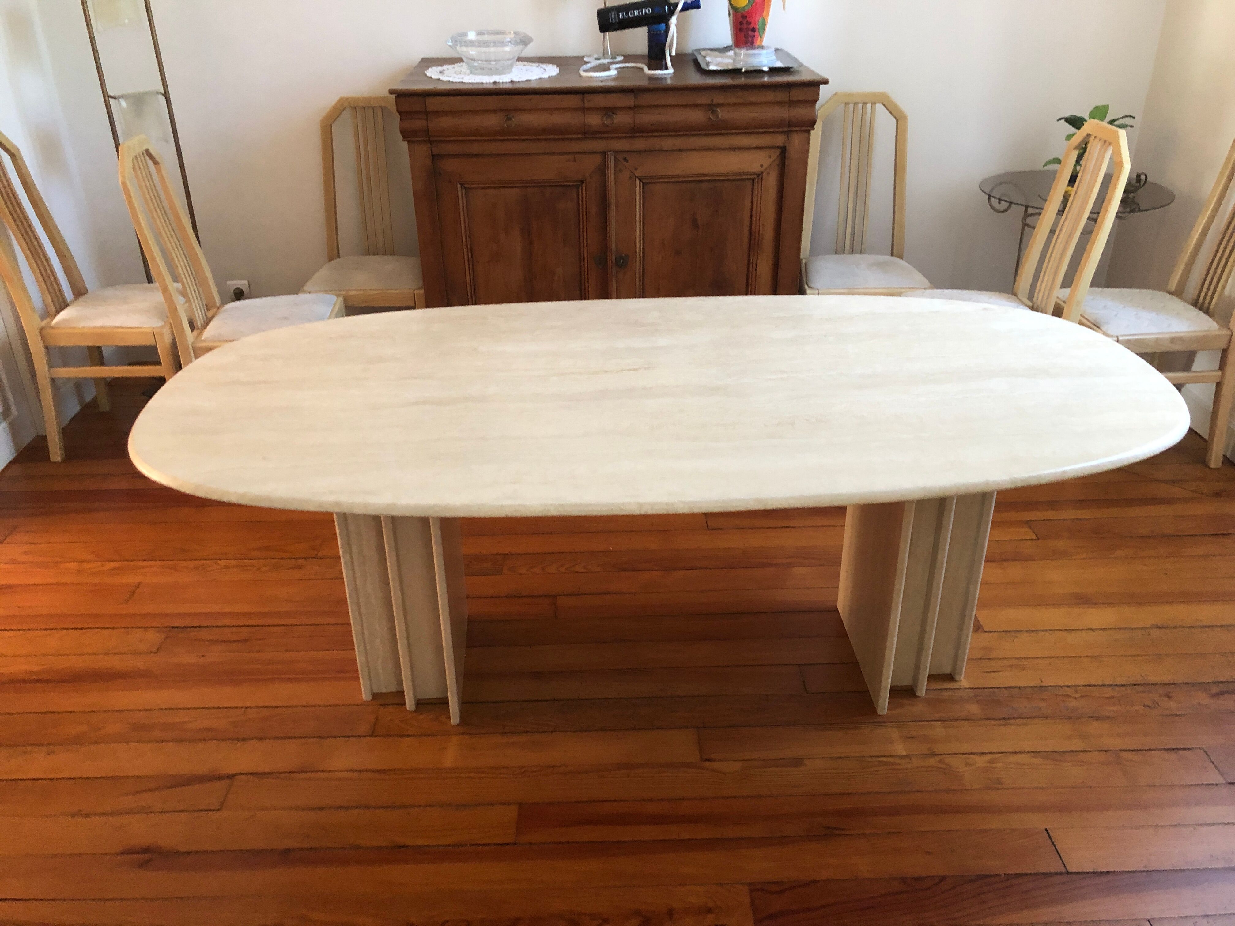 Travertine table