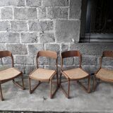 Baumann sled chairs, set of four