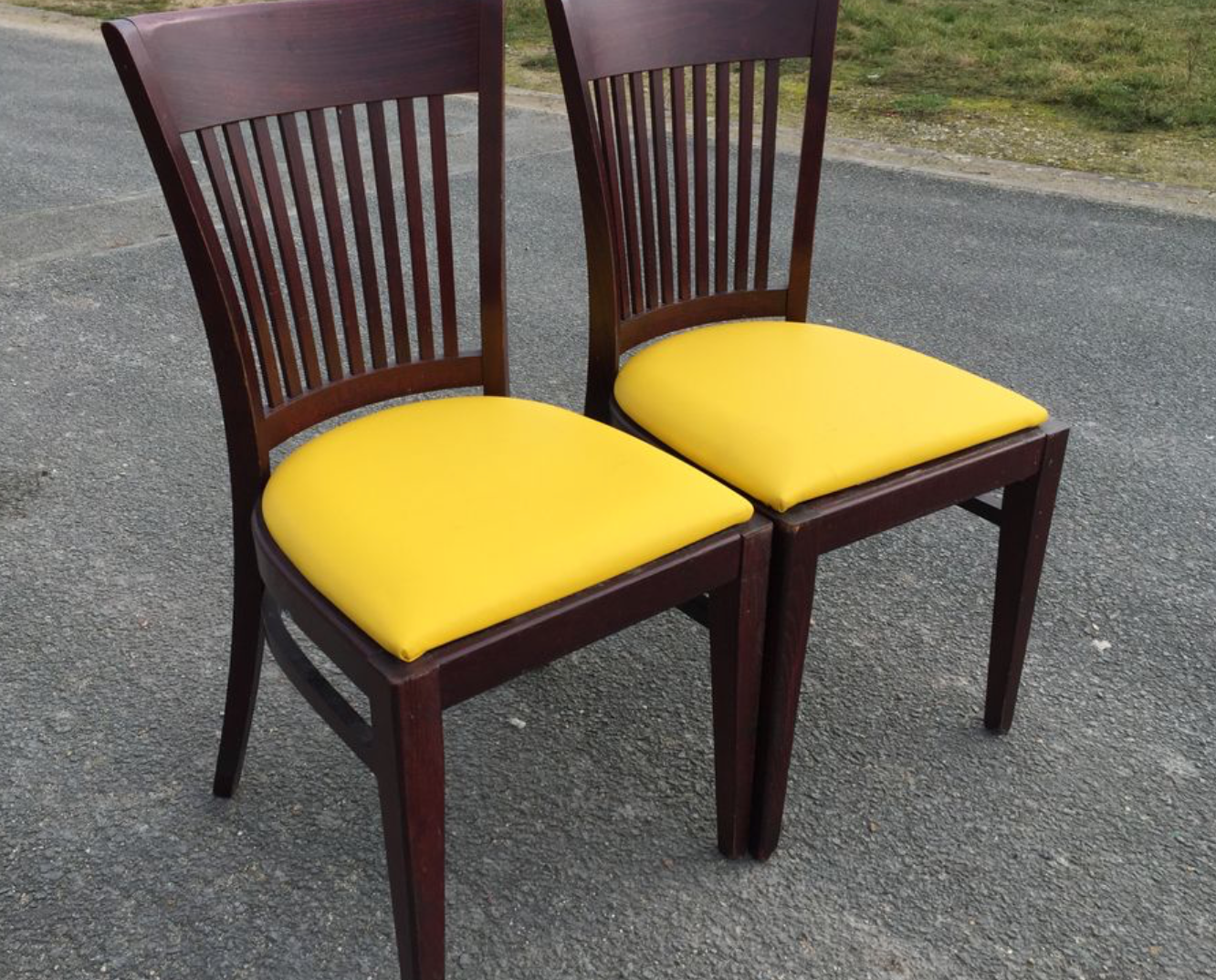 Pair of ton bistro chairs