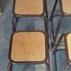 4 vintage stackable workshop stools from Mullca.