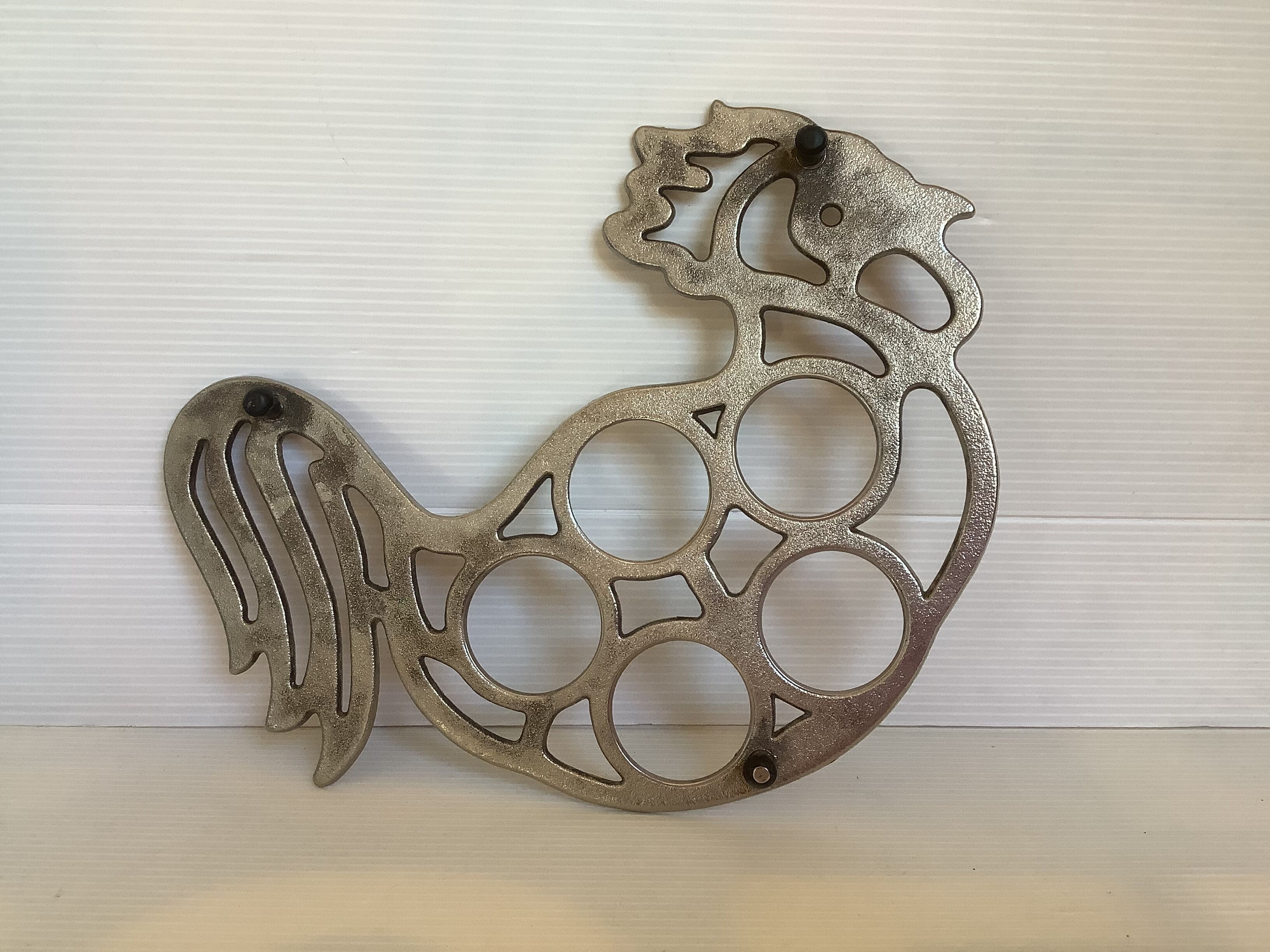 Rooster hen eggs trivet