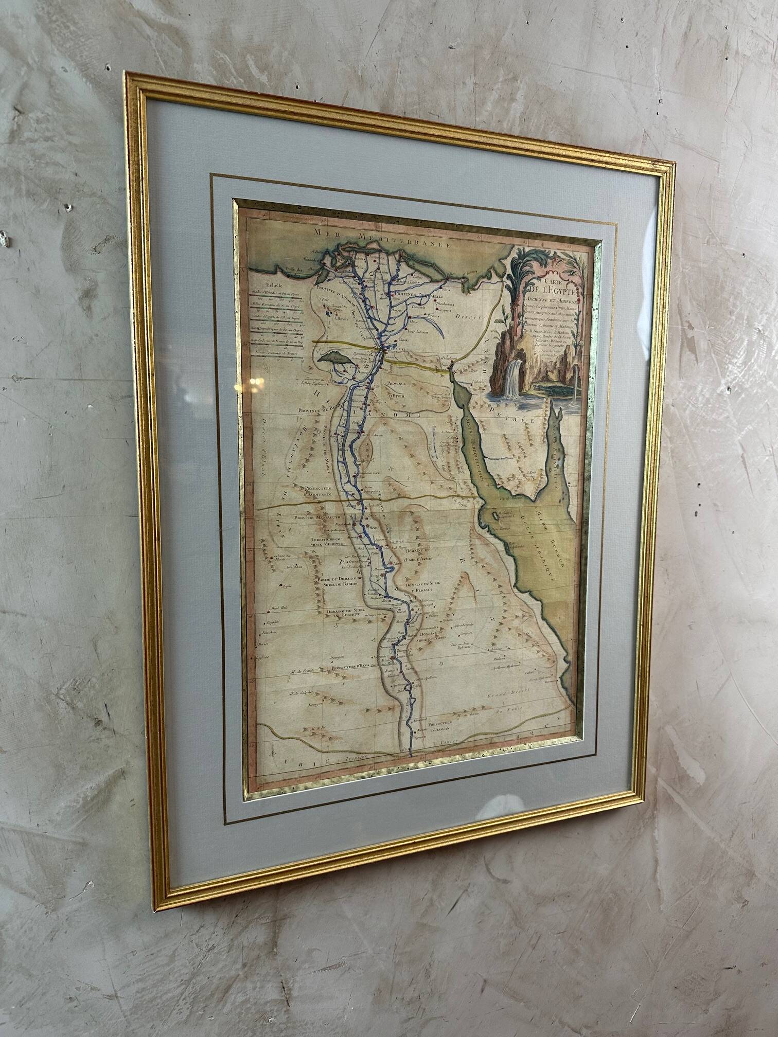 Map of Egypt 1762 under frame