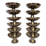 Lot de 12 coupes à glace en acier inoxydable