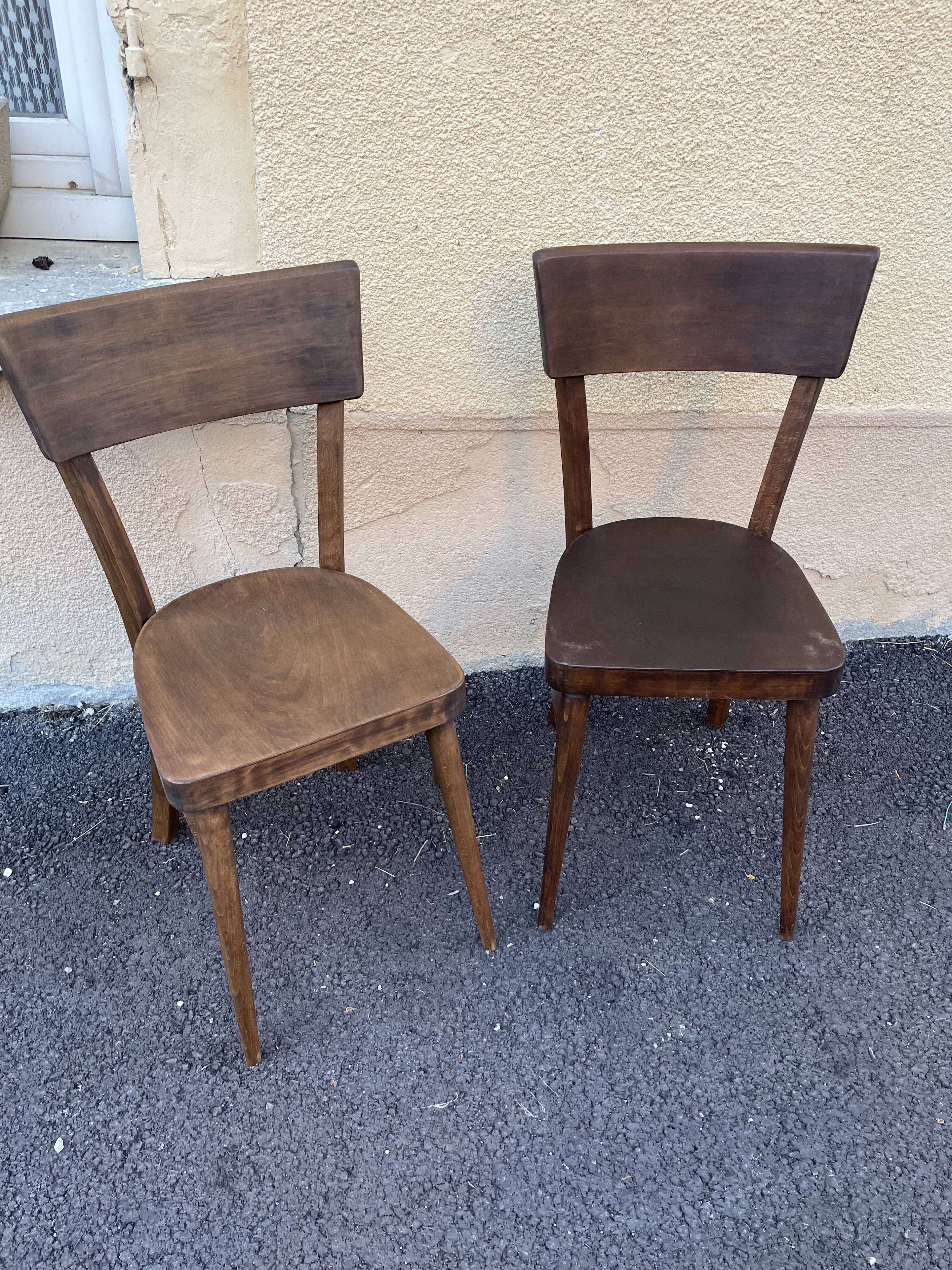 Mismatched bistro chairs