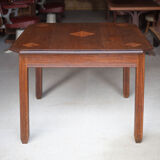 Square wooden art-deco table