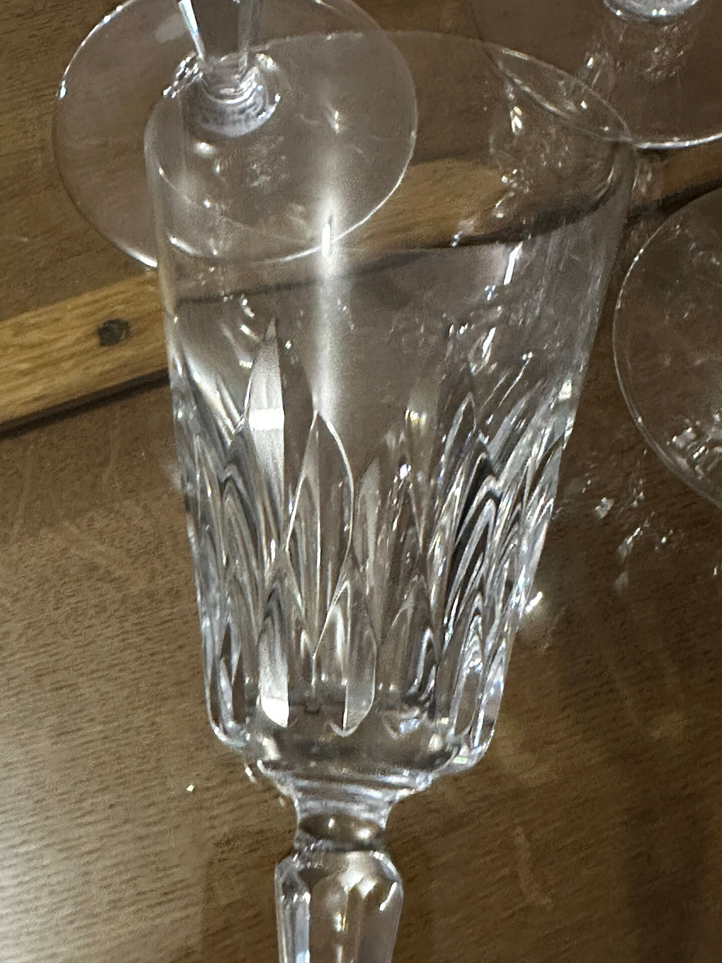 12 Baccarat champagne flutes model Carcassonne - stamped