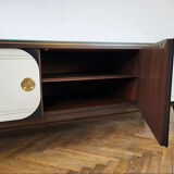 Vintage mid-century modern sideboard with rounded sides, germany 1960s