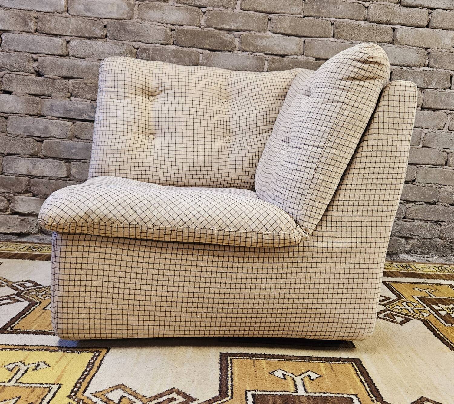 Vintage 1970s corner armchair