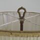 2 Light French Vintage Brass Boulotte Table Lamp With Cream Pleated Shade 5