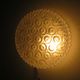 Vintage glass wall lamp with floral motif, Belgium 1960-1970