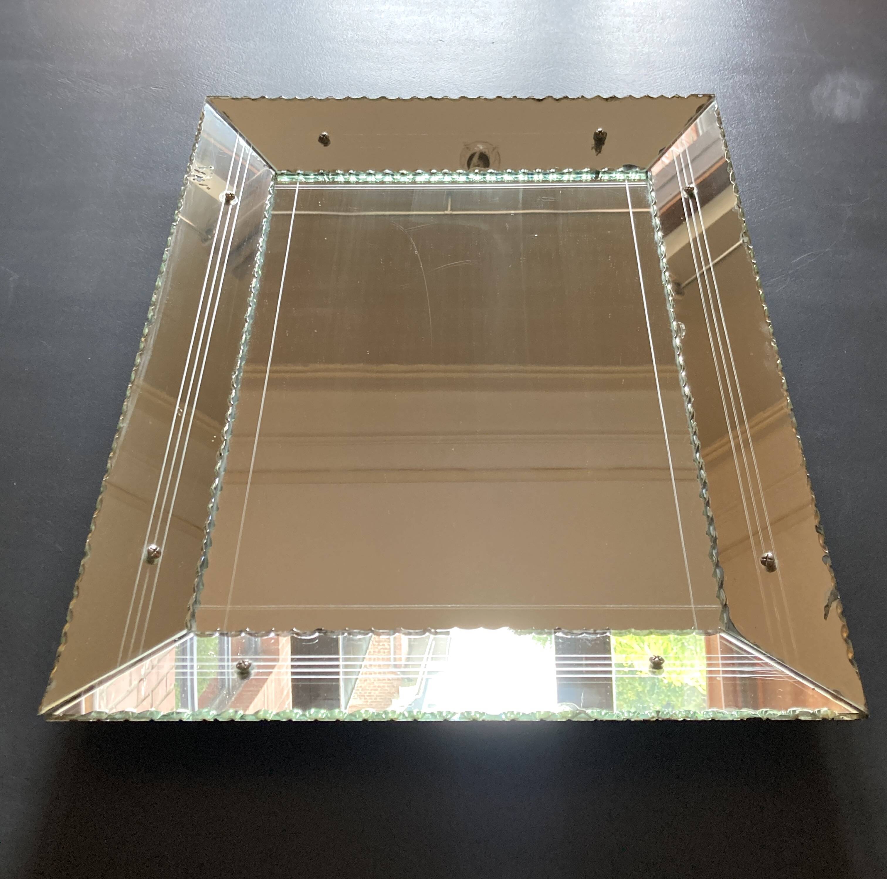 1940s mirror with glazing beads