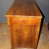 Empire chest of drawers with half columns in walnut 19th century