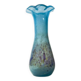 Modern Vintage Glass Vase Budveszel Gyula Hungary 1990s