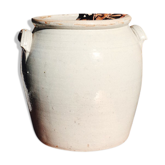 Eared stoneware pot format maxi