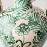 Pair of Spanish Revival Ceramic Table Lamps from Granada, New Linen Lampshades