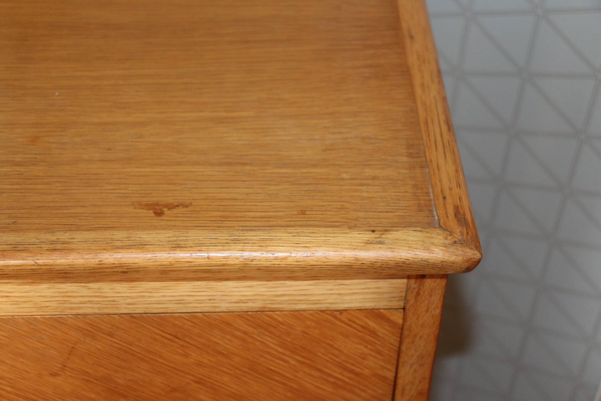 Chest of drawers with 4 drawers, light oak, 1960s