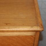 Chest of drawers with 4 drawers, light oak, 1960s