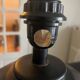 black ceramic lamp from the 80s