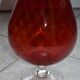 Vase rouge sur pied vintage italy