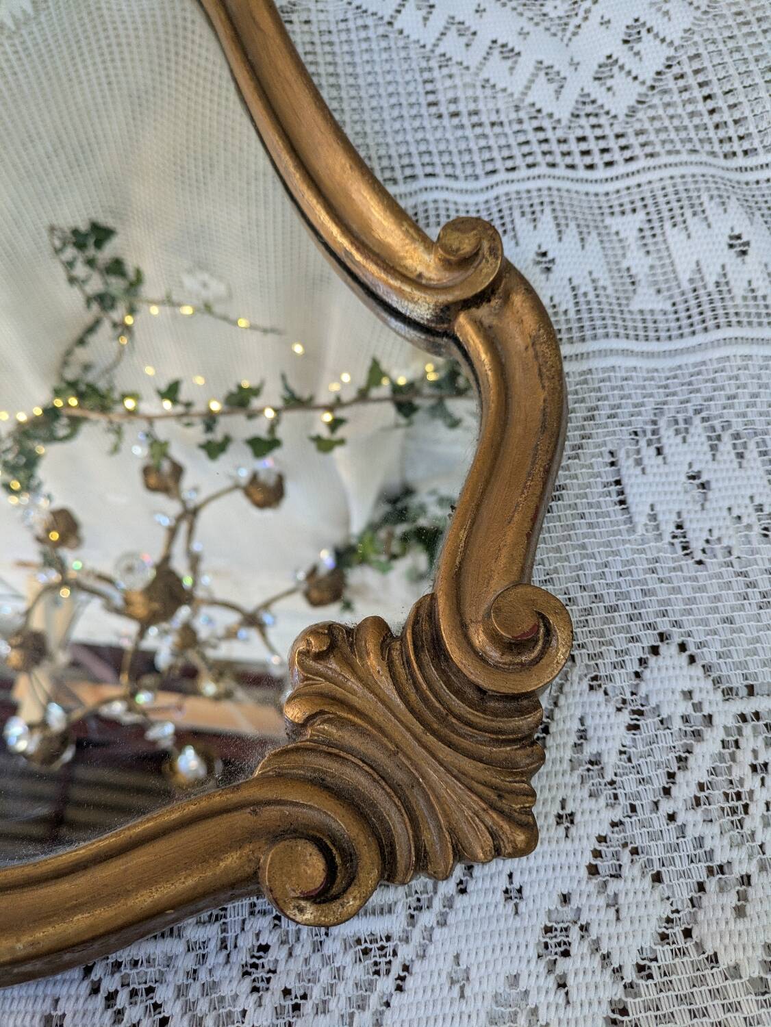 Gilded wood mirror